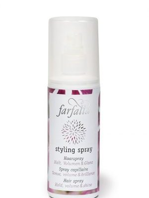 hair styling Haarspray – Farfalla hair styling Haarspray - Inhalt: 150ml - ohne Synthetik, PEG und Silikone mit Pflanzenwachsen & natürlichen Filmbildnern. Zertifizierte Naturkosmetik (BDIH)