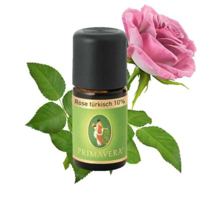 Rose türkisch 10% Ätherisches Öl von Primavera Rose türkisch 10% .Die Rose ist bekannt für Ihre positive seelische Wirkung, denn „Schönheit kommt von innen“. Die Rose türkisch 10% wird auch gerne für die Gesichts-, Körper- und Haarpflege genutzt.