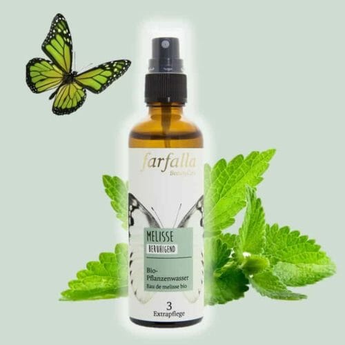 Alcohol-free lemon balm water from Farfalla | Angeldar