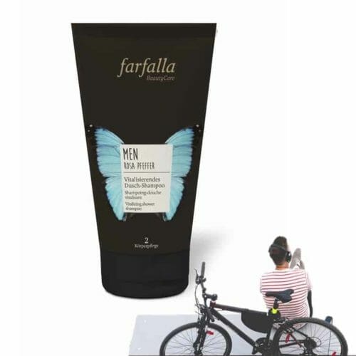 men, pink pepper, vitalizing shower shampoo Farfalla