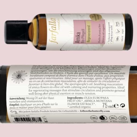 arnica organic care oil farfalla etikete